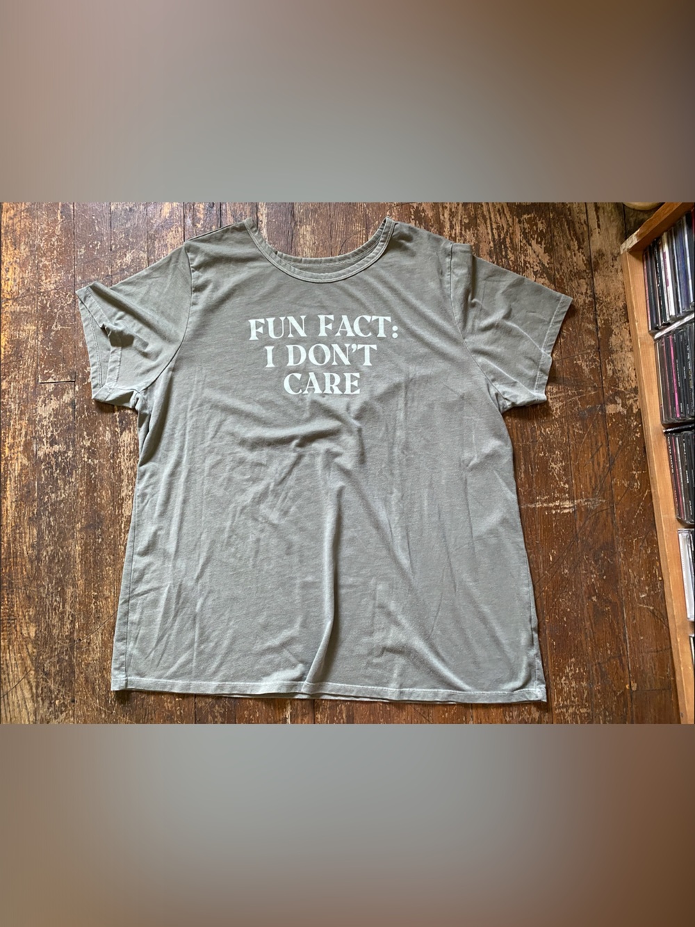 Torrid Graphic Tee ‘FUN FACT: I DON'T CARE' Sage Green Size 2X